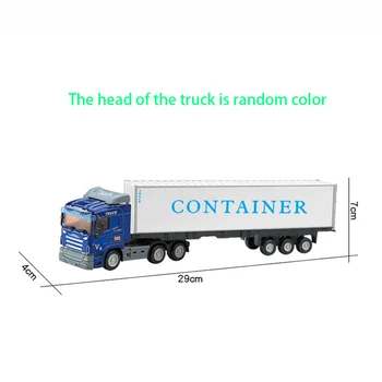 1:48 Aliaj Camion Container Model din Metal turnat sub presiune Masina de Jucărie 28cm Marfă Rezervor de Ulei Vehicul de Transport Cadou de Ziua de nastere pentru Copii Băiat Y166