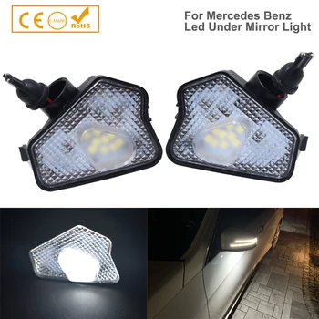 2x Super-Alb Partea Oglindă Baltă de Lumină, LED-uri Sub Oglindă Lumini Auto Lampă Pentru Mercedes Benz W204 W212 W176 W246 C219 W221 ACES