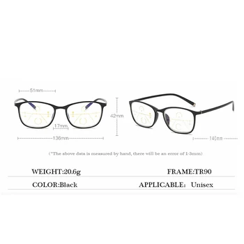 TR90 anti-albastru multifocală Progresivă ochelari de citit bărbați zoom inteligent ochelari de citit femeile de departe în apropiere de vedere presbyopic Ochelari