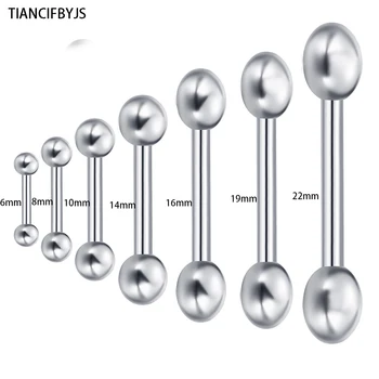 TIANCIFBYJS Limba inelul mix de dimensiune 7 280pcs/lot oțel inoxidabil en-gros body piercing bijuterii Șurub Cercel Bar limba mreana