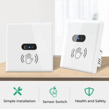 Smart Senzor Infraroșu Comutator ON/Off Nu Atingeți Switch-uri Contactless Ușa Eliberați Butonul Exit Cu LED indicator Întrerupător de Lumină
