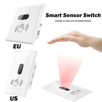 Smart Senzor Infraroșu Comutator ON/Off Nu Atingeți Switch-uri Contactless Ușa Eliberați Butonul Exit Cu LED indicator Întrerupător de Lumină
