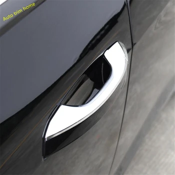 Accesorii Auto-styling Ușă Mâner Trageți Capacul de Protecție Trim 8 Pc-uri se Potrivesc Pentru Audi A6 C8 2019 2020 2021 ABS Chrome / Fibra de Carbon
