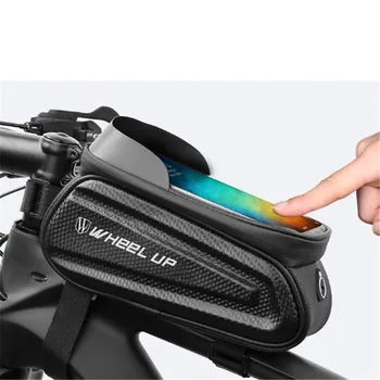 Hard shell bicicleta geanta fața fascicul sac de biciclete de munte telefon mobil touch ecran 7inch tub sac geantă de șa, echipament de echitatie
