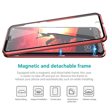 PC greu de caz Pentru Huawei P30 lite Magnetic de Adsorbție Caz cu Ecran Complet rezistent la Șocuri husa de Protectie Pentru Huawei P20 Pro
