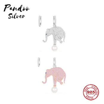 Moda Farmecul Original Copie 1:1, Asimetrice Mini Equilibre Elefant Cercei Cu Perla Bijuterii Cadouri Pentru Femei