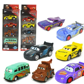 Pixar Cars 3 1:55 McQueen Cruz Ramirez Mater turnat sub presiune din Aliaj de Metal Model de Jucărie Masini Pixar Cars 3 Mini Jucarii Pentru Copii 4buc/Set
