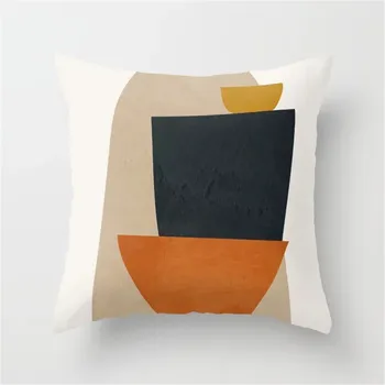 Vânt Nordic abstract geometrie Ultra scurte de catifea strânge perna acasă tesatura Perna de pe canapea