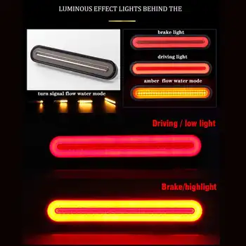 1buc 4 în 1 100 de CONDUS Camion Remorcă Lumina de Frână Impermeabil Neon Inel Coada de Frână Opri Lumina Curge Lumina de Semnalizare Lampa 9354