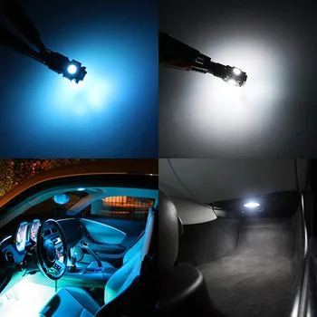 Edislight 10buc Canbus Gheață Alb Albastru Lampă cu LED-uri Becuri de Mașină Pachet de Interior Kit Pentru 2006-2010 Ford Explorer Harta Cupola de Lumina Portbagaj