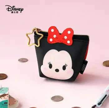 Autentic Disney Mickey Mouse Tsum Tsum Monede Portofel de Jucarie Multi-funcțional Kawaii Sac de Bani de Desene animate Anime Jucarii de Plus Pentru copii