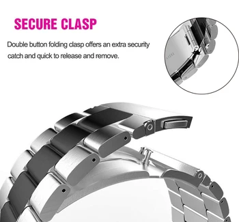 22mm Latime Universal din Oțel Inoxidabil Trupa Pentru Samsung Galaxy Watch 46mm /de Viteze S3 Clasic/S3 Frontieră Curea de Ceas din Metal Bratara