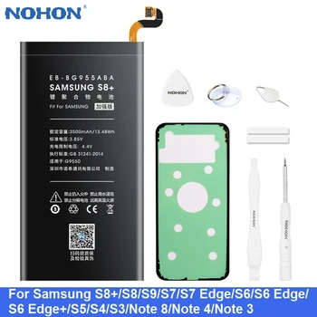 Nohon Baterie pentru Samsung Galaxy S8 Plus S9 S7 S6 S5 S4 S3 NFC Telefonul Mobil de Înaltă Calitate Batarya pentru Samsung Note 8 4 3 Bateria