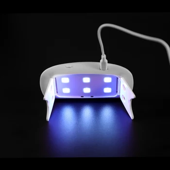 1buc 6W Unghii Uscător de Mașină UV Lampa LED Portabil Micro USB Cablu pentru Utilizarea Acasă Unghii UV Gel Lac Uscător de 6 LED-uri Lampa de Instrumente Nail Art