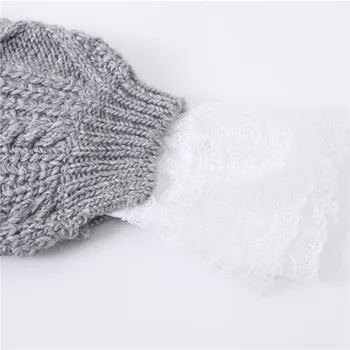 Cusaturi dantelă tricotate cardigan pentru femei 2020 toamna și iarna nou elegant liber casual retro tricotate cardigan cu mâneci lungi tra 9451