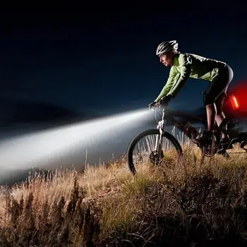 Față de bicicletă 300LM Lumina T6 LED-uri Lampa de Avertizare Lanterna Far cu Cablu USB Reîncărcabilă