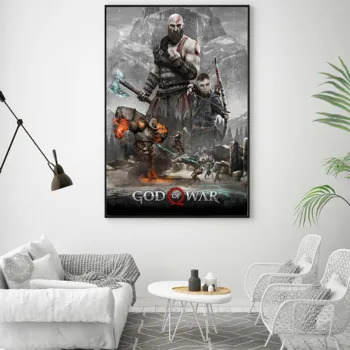 God of War 4 Joc Poster Figura Picturi Decorative HD Imprimare Poster Tablou Canvas Arta pentru Home Decor de Perete de Arta