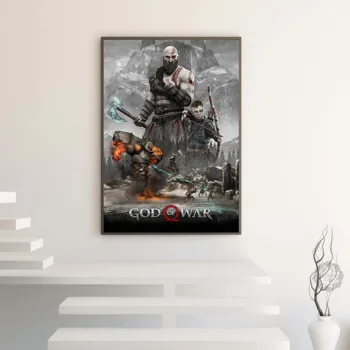 God of War 4 Joc Poster Figura Picturi Decorative HD Imprimare Poster Tablou Canvas Arta pentru Home Decor de Perete de Arta