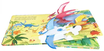 3-6 Ani Usborne Peep Inside Pop-Up Dinozaurii engleză Educativ 3D Clapeta de Cărți ilustrate pentru Copii Carte de Lectură