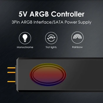 Durabil 5V 3Pin SATA de Alimentare Dunga de Lumină de Iluminat Practice Multi-funcțional Clasic ARGB Controler pentru Desktop Caz