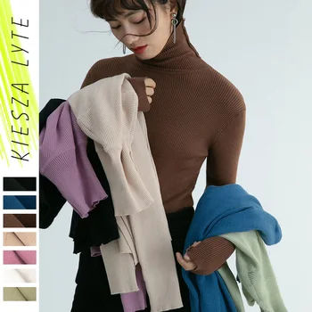 Femei Pulover Tricotate Pulovere Guler Tăiat Hiver Tricouri Întinde De Bază De Top De Sex Feminin 2020 Toamna Iarna Streetwear