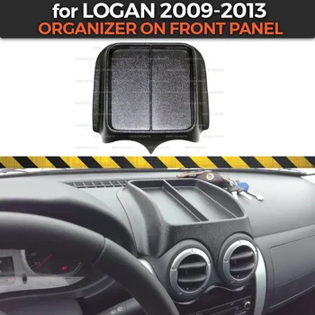 Organizator de pe panoul frontal pentru Renault Logan 2009-2013 plastic consola de plastic ABS relief buzunar styling auto accesorii