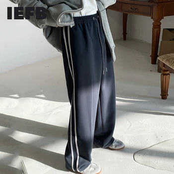 IEFB coreean casual pantaloni de trening 2021 noi vrac se potrivi partea cu dungi largi picior pantaloni pentru barbati talie elastic how pentru a juca primăvară f9Y4782