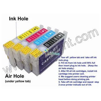 PÂNĂ 5PCS T1151(2) T1032 T1033 T1034 Gol Refillable Cartuș de Cerneală Cu ARC Chip Pentru Epson T1110 TX510FN Inkjet printer
