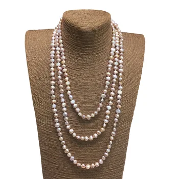 2019 Noua Moda Lung Colier de Perle Veritabile Baroc Naturale de apă Dulce Pearl Colier de Pulover Pentru Femei Bijuterii Cadou SPEZ