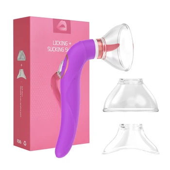 Limba Dildo Vibrator Pentru Femei Intim Bunuri Biberon Fraier Pompa Oral Lins Pizde Stimulării Erotice Jucarii Sexuale pentru Adulți
