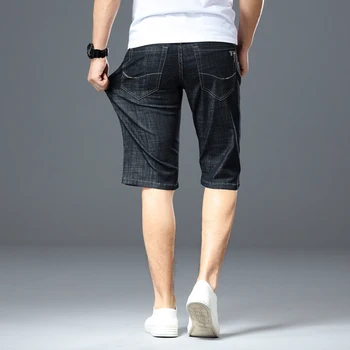 Mare Dimensiune 40 42 44 46 Bărbați Denim pantaloni Scurți de Vară 2020 Noua Moda de Afaceri Elastic Subțire Scurt de Blugi de sex Masculin Haine de Brand