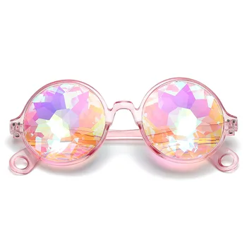 2020 futurist caleidoscop de ochelari de înaltă calitate amuzant ronud ochelari de soare festival oculos de sol feminino