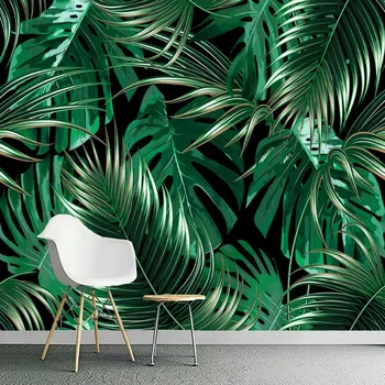 Fotografie Tapet 3D Moderne Tropicală Planta Frunze de Banane picturi Murale TV Camera de zi Canapea Home Decor Auto-Adeziv Autocolant de Perete