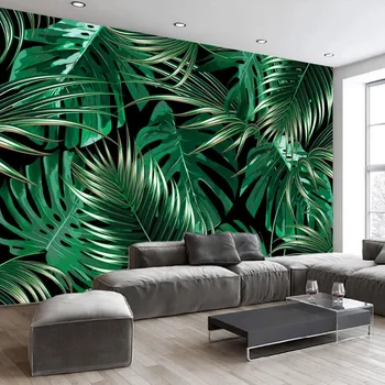 Fotografie Tapet 3D Moderne Tropicală Planta Frunze de Banane picturi Murale TV Camera de zi Canapea Home Decor Auto-Adeziv Autocolant de Perete