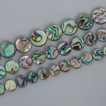 2020 Nou Stil Natural 10mm/12 mm/15mm Rotund Abalone Sea Shell Margele Pentru DIY Brățară Bijuterii Constatările Face