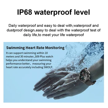 SENBONO S09Plus Men Sport Ceas Inteligent Tracker de Fitness Suport Bluetooth 5.0 IP68 Ceas cu Heart Rate Monitor Inteligent Pentru 2020