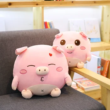 Roșu Net ins porc porc masina canapea perna patului perna moale de porc jucărie de pluș drăguț păpușă de cârpă papusa de dormit perna fata de birou apart 9843
