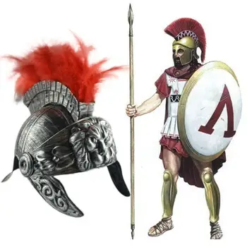 Legiunea Romană Gladiator Casca De Plastic Samurai Casca Spartan Pălărie Medieval Roman Antic De Epocă Casca Cu Pene Leu Capac