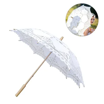 Dantelă Umbrelă de soare, umbrela Umbrela Mâner Vintage Handmade Petrecere de Mireasa de Nunta de Decorare guarda chuva umbrela