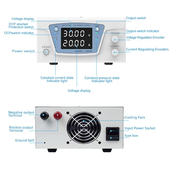 Wanptek de mare putere 300V 3A reglabil Laborator de alimentare bancă sursă digitală alimentare cu comutare tensiune curent stabilizator