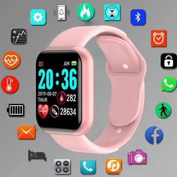 2021 Noi Multifuncționale Femei Fitness Ceas LED Electronic Ecran de Monitor de Ritm Cardiac Tracker de Fitness Brățară Pentru Apple Android