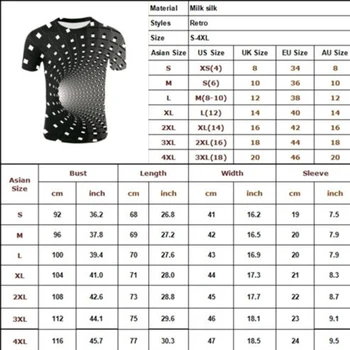 Moda de vara iluzie Optică 3D T-Shirt Hipnoza Vârtej de Imprimare Bărbați Femei Maneci Scurte Tee Topuri Casual Moda 99