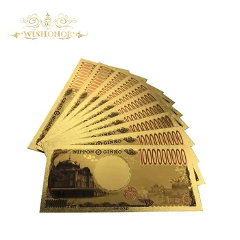 100buc/mult Noroc 888 Culoare Japonia Bancnota de 1 Miliard de Yeni Bancnote în 99,9% Placat cu Aur Fals Bani de Hârtie Pentru Colectarea