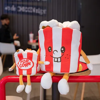 Fast-Food Umplute Jucărie de Pluș hamburger Toast Papusa pulpe de pui Prajite Umplute Perna Hot Dog Omul Pernă Jucărie pentru Fast-food Store