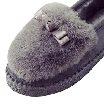 Noi 2020 Toamna Iarna Femei Balerini Fundita Blană Cald Confort Bumbac Pantofi Femei Mocasini Cald Pufos Zapatos De Mujer