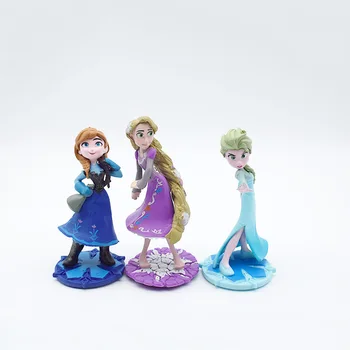 6pcs/mulțime de desene animate Disney papusa copii Aventura Congelate Anna Elsa Printesa papusa Decor papusa băieți fete jucarii cadou de Crăciun