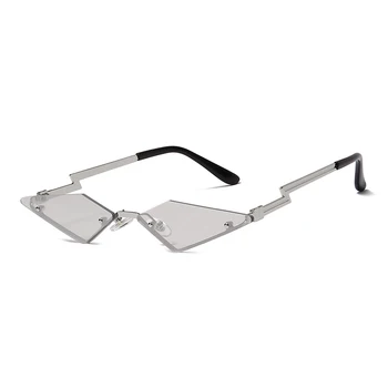 Moda Ochi de Pisică ochelari de Soare Brand de Lux Femei Designer de Metal fără rame, ochelari de Soare Doamna Tendință ochelari de soare UV400 Ochelari de Nuante