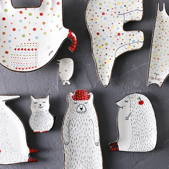 Pisica vulpe, elefant, urs animale Vas Ceramic Placa de Bijuterii Decorative Breloc Antena Colier tacamuri pentru copii copii